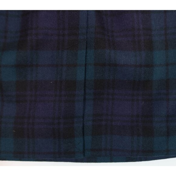 Vintage LORD & TAYLOR Tartan Plaid Pleated Wool Pencil Skirt 10P Preppy Academia - Picture 4 of 8